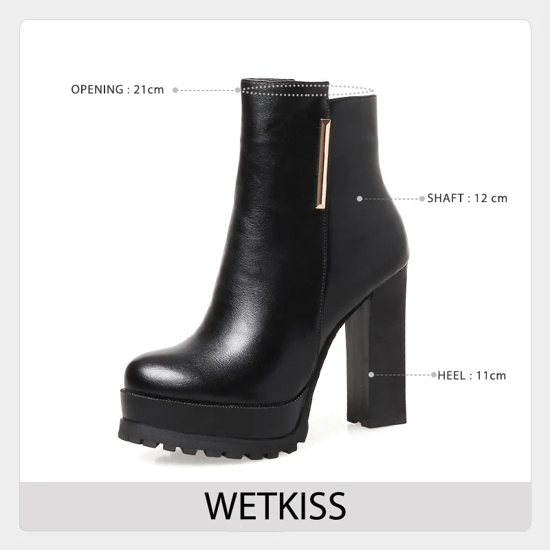 WETKISS/2018 г. Большие размеры 33-43 высококачественные ботильоны женские элегантные