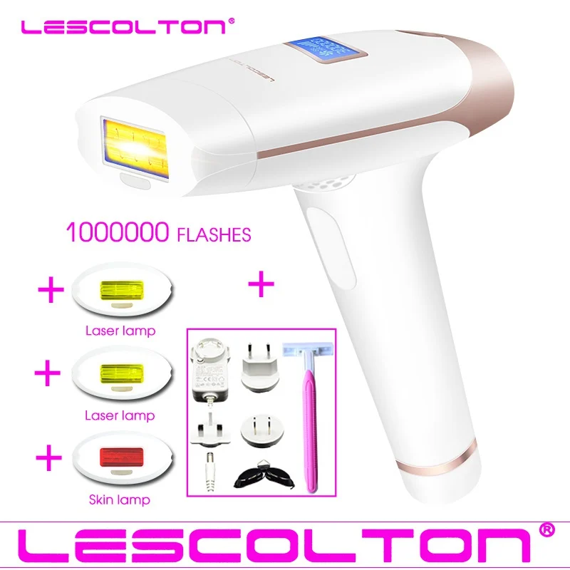 1000000times white1 Lescolton 6в1 5в1 4в1 IPL эпилятор, постоянное лазерное удаление волос T009i 1600000 импульсов, лазерный Фотоэпилятор - Цвет: 1000000times white1
