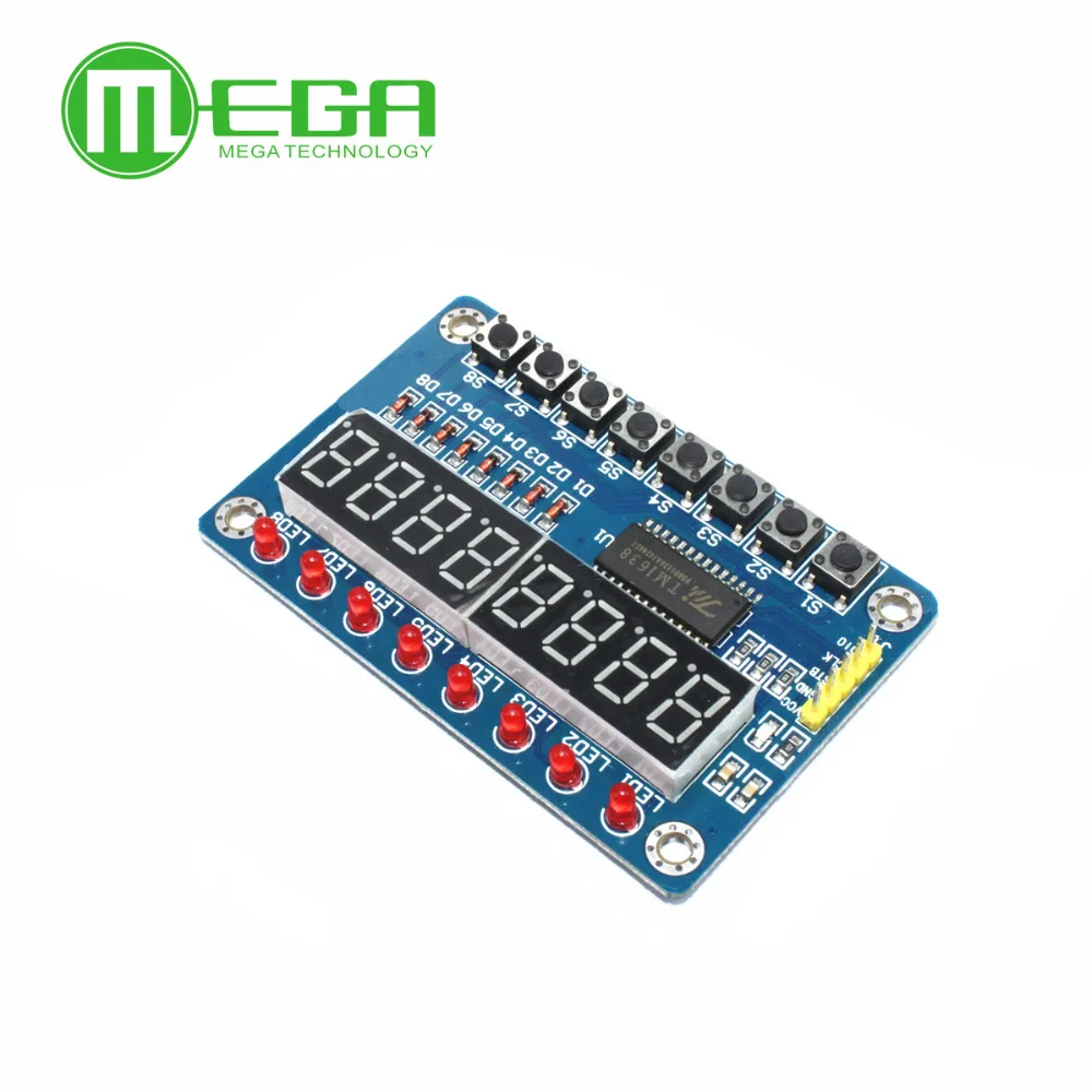 TM1638 дисплей ключа модуля для Arduino новый 8 битный цифровой светодиодный трубки