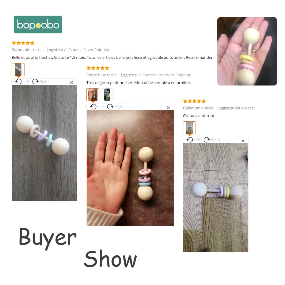 Bopoobo 1 шт., деревянный Прорезыватель для зубов, детские погремушки, Монтессори, игрушки для малышей, подарок, Прорезыватель для зубов, деревянные Прорезыватели для зубов, кольца-погремушки