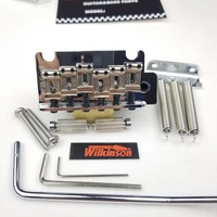 wilkinson 2 post point chrome silver double swing electric guitar tremolo system bridge for strato and suhr guitar wov05