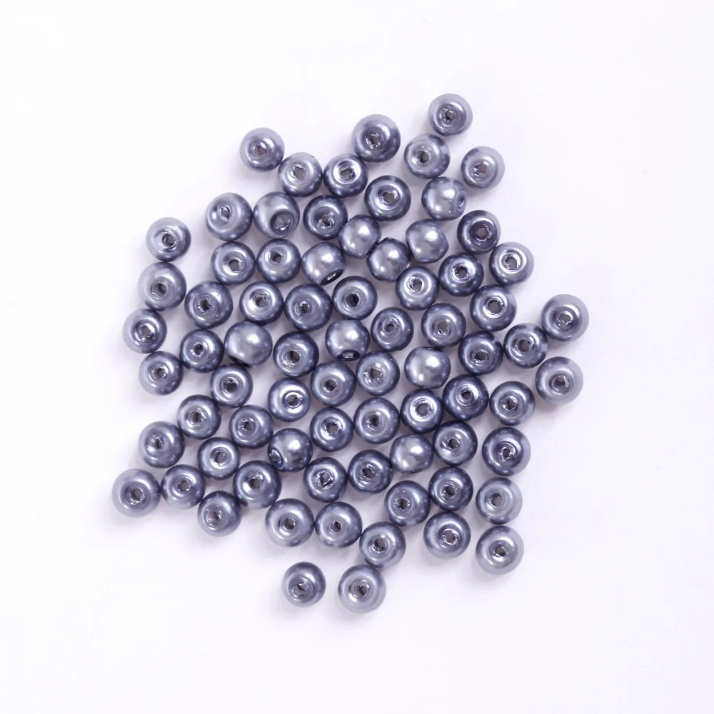 50pcs/lot 6mm Multicolored Loose Imitation Glass Pearl Beads For DIY Jewelry Making | Украшения и аксессуары