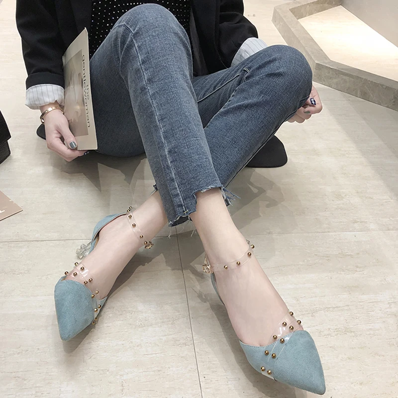 2019 г. женская обувь с ремешком на лодыжке модные весенние черные туфли-лодочки