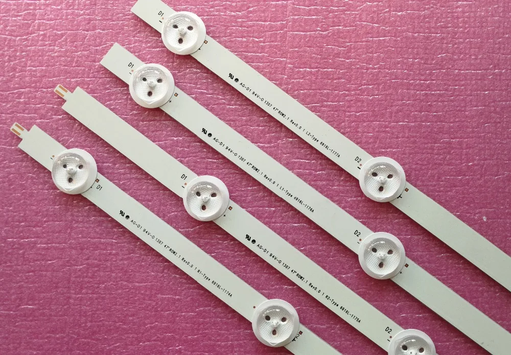 12 шт./компл. Замена светодиодной ленты для LG 47 &quotROW2.1 Rev 0 7 6916L 1174A 1175A 1176A 1177A|Адаптеры
