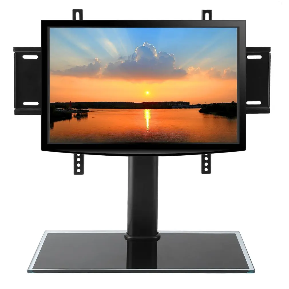 Professional Height Ajustable TV Stand Bracket Vesa Mount Desktop Monitor Riser Rack For 37-55inch LED Plasma LCD TV