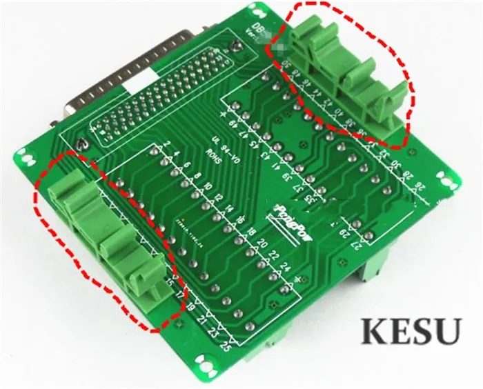 50 контактов DB50 D-SUB DR-50 клемма сигналов печатная плата коммутационный 3-рядный