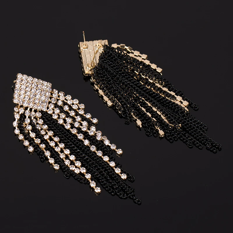 Женские серьги с кисточками со стразами YFJEWE модные роскошные для банкета