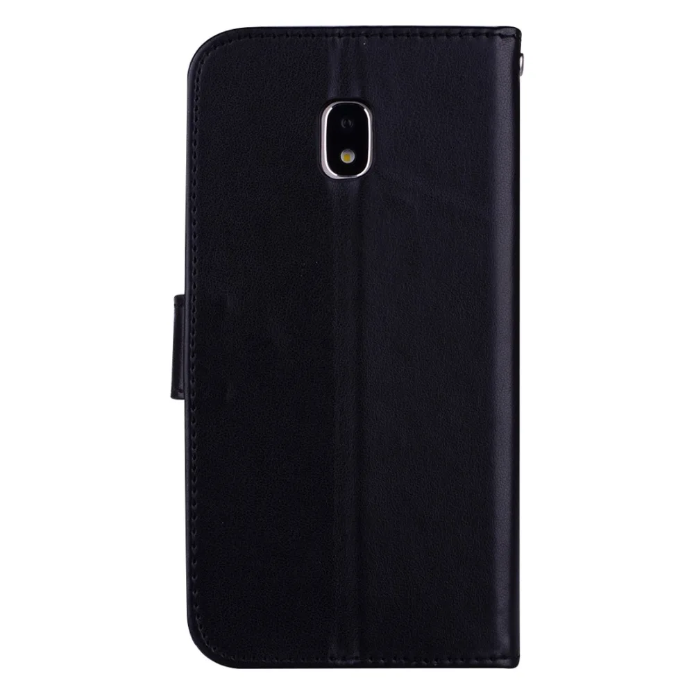 Кожаный чехол книжка с отделениями для карт и рисунком розы Samsung Galaxy J3 2017 J330|leather
