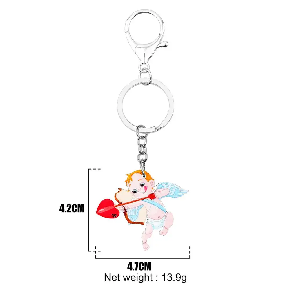 Bonsny акриловый мультяшный Купидон со стрелкой брелок модные милые аниме