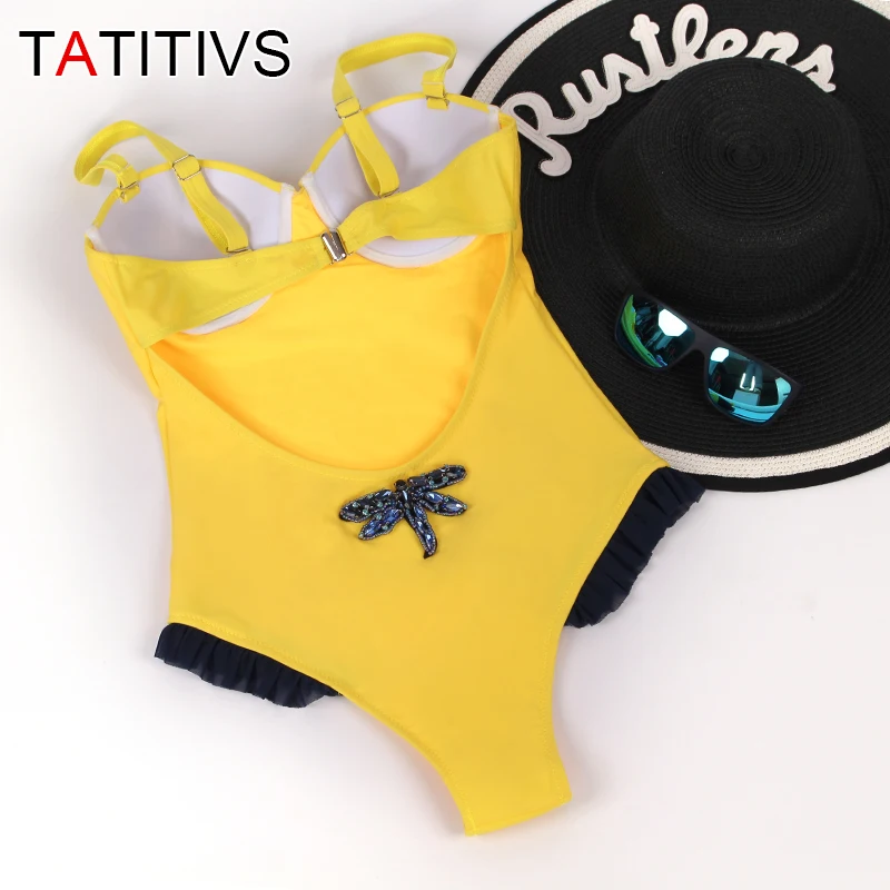 TATITIVS, летний женский слитный купальник, Одноцветный, сексуальный, с вырезами, бразильский купальник, бриллиантовый, сетчатый, боди, купальники, монокини