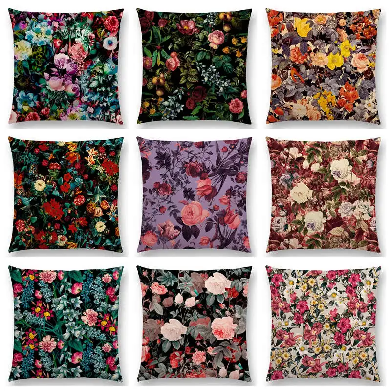 Разноцветный романтический цветочный узор абстрактный Экзотический сад цветы