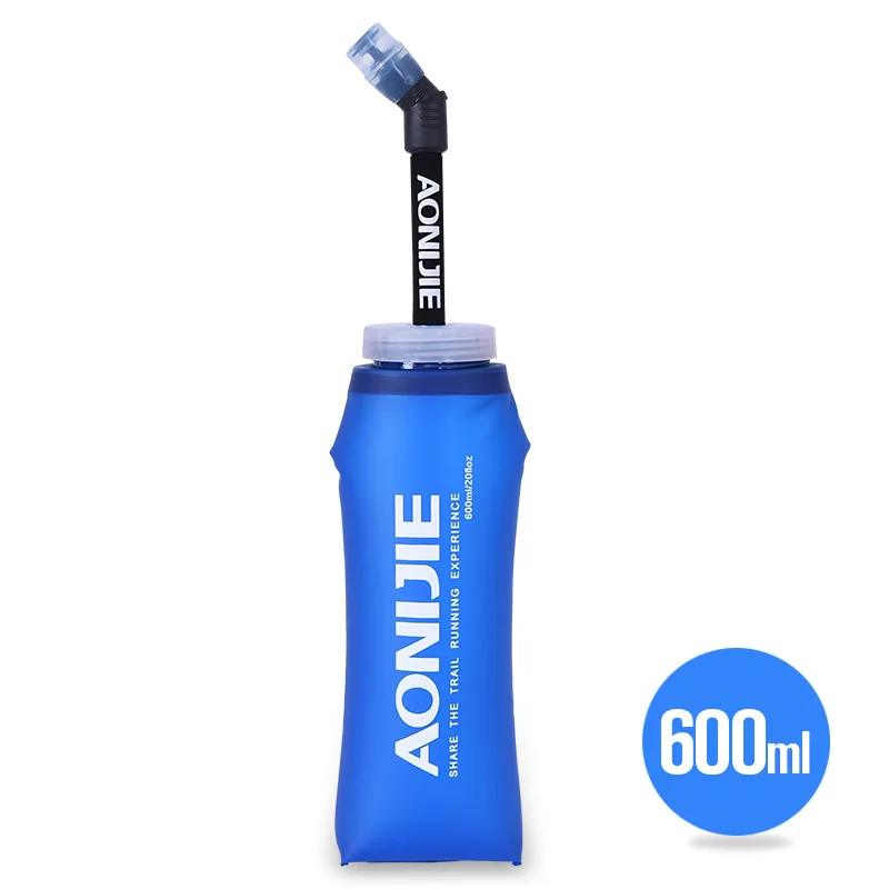 600ML AONIJIE SD13 350 мл 600 мл ваттер резервуар складной мягкий колба бутылка для воды для бега бег гидратация пакет жилет - Цвет: 600ML