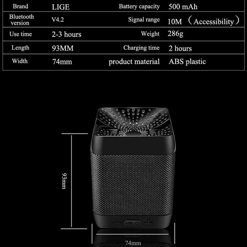 Мини Портативная bluetooth колонка Беспроводная с басами стереозвуком сабвуфером FM