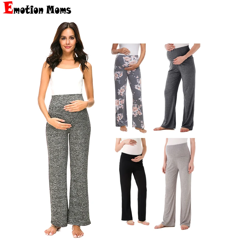 Emotion Moms/женские трикотажные хлопковые брюки для беременных свободные прямые