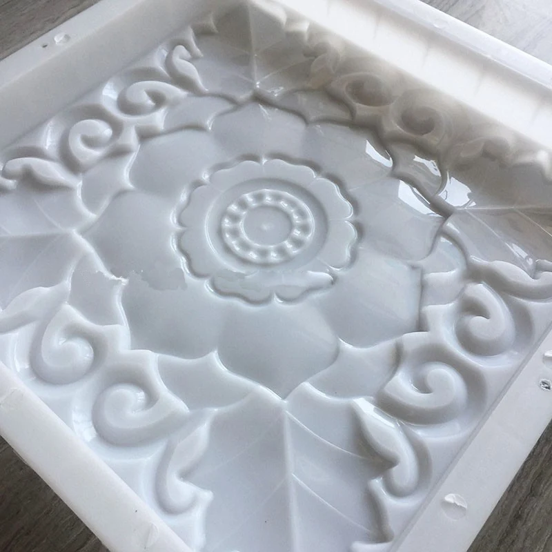 1 шт. DIY квадратной Пластик садовая форма для тротуара двора стены кирпичные резьба укладки бетона Кирпич Пластик пресс-форма 40*40*3/6 см