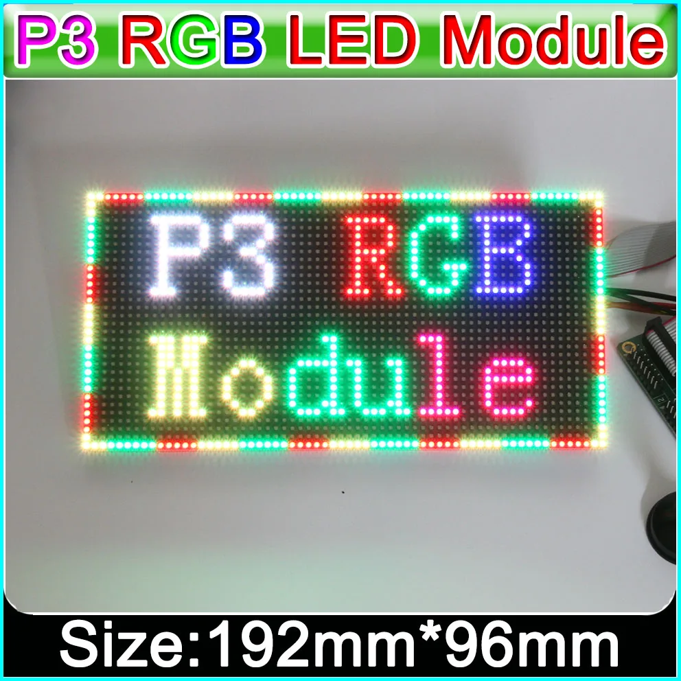 P3 Крытый полноцветный светодиодный дисплей модуль 64*32 пикселей SMD rgb p3
