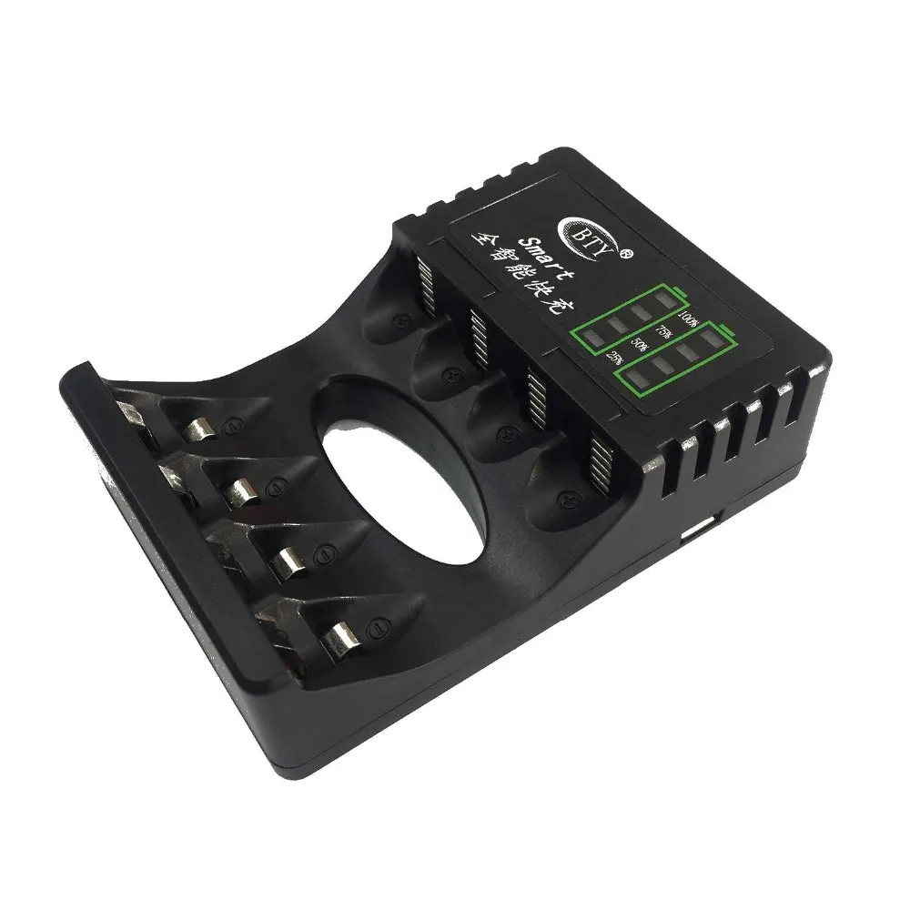 4 слота светодиодный дисплей питания USB умное зарядное устройство для AA AAA 5 или 7