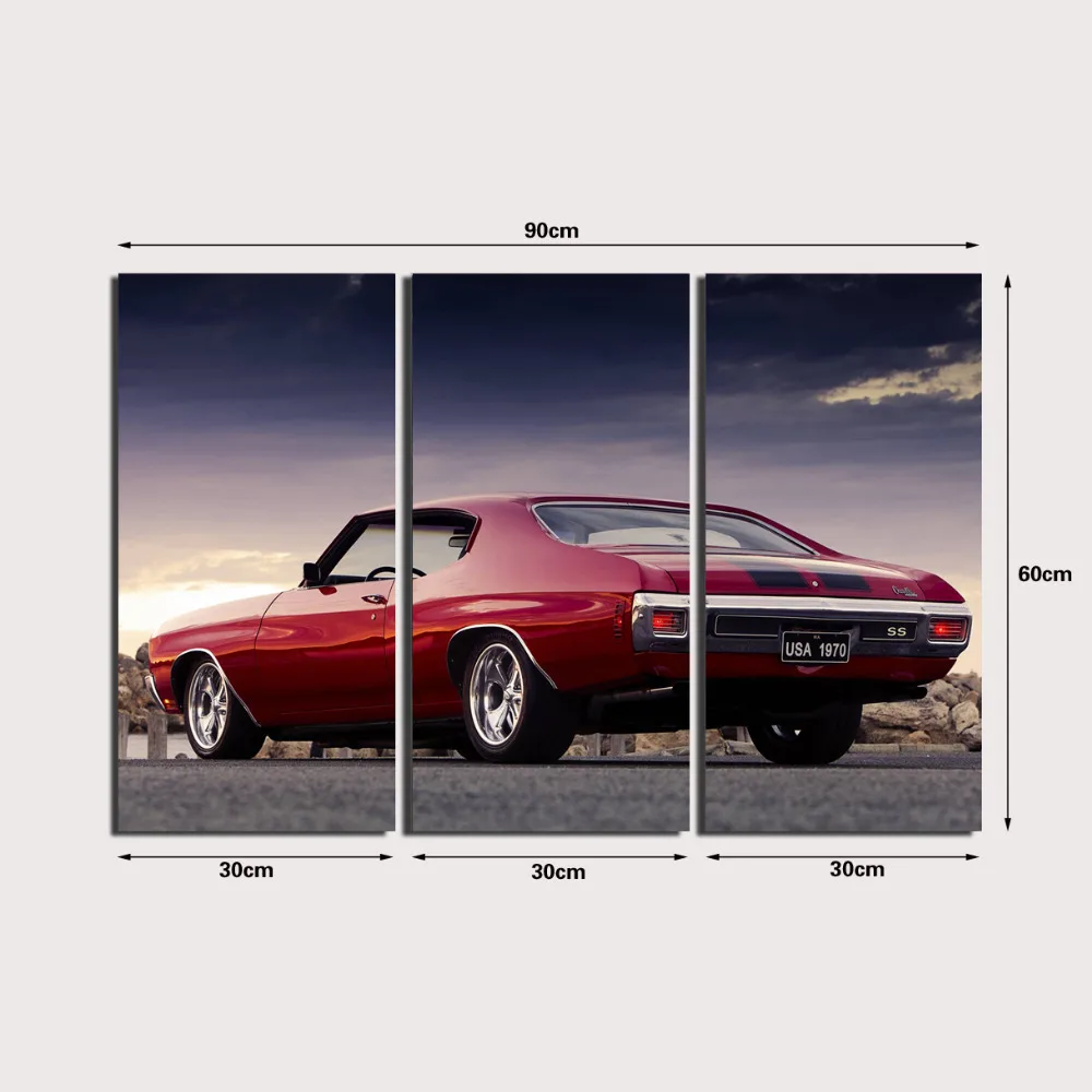 

3 Panel printed painting Car Painting Canvas Wall Art Picture Home Decoration Living Room Canvas Modern painting LS086