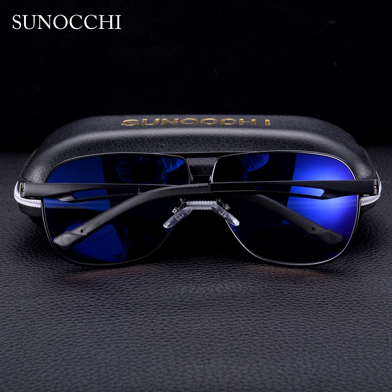 SUNOCCHI Мужские солнечные очки больших размеров поляризованные Uv400 Высокое