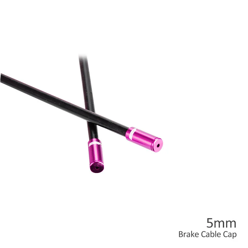 5mm Purple GUB 10 шт. 4 мм 5 мм алюминиевый трос переключения тормоза для MTB шоссейного велосипеда красочный кабель велосипедный переключатель тормозной кабель концевой наконечник крышки - Цвет: 5mm Purple