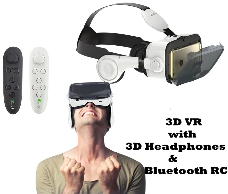Большая гарнитура FOV VR с 3D наушниками Очки виртуальной реальности для Iphone X Sony Lenove