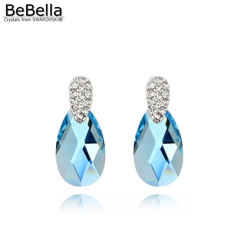 Висячие серьги BeBella с кристаллами жемчуга для женщин Сваровски модные ювелирные