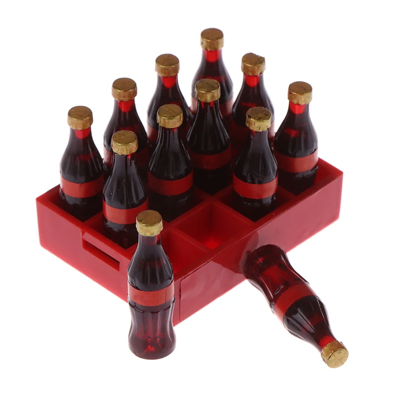 

Dollhouse Miniature 1:12 Toy A Tray Of Cola Drink Bottles Length 4cm