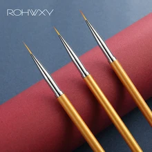 ROHWXY 3 шт./компл. Nail щетка для маникюра тонкий акрил ногтей гель