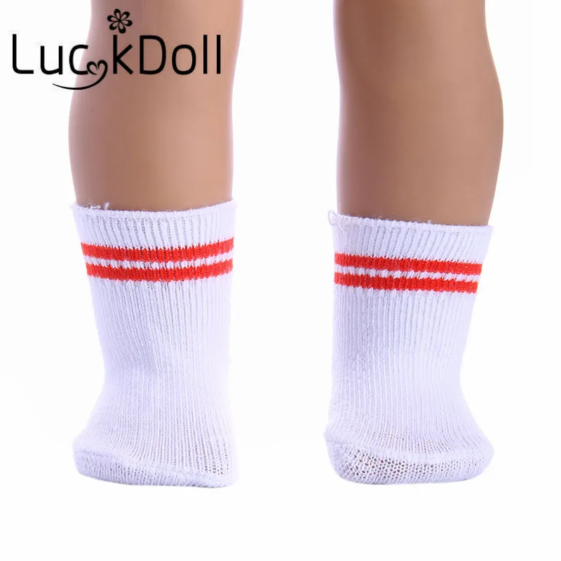 Носки LUCKDOLL в полоску размер 18 дюймов американская кукла 43 см аксессуары для