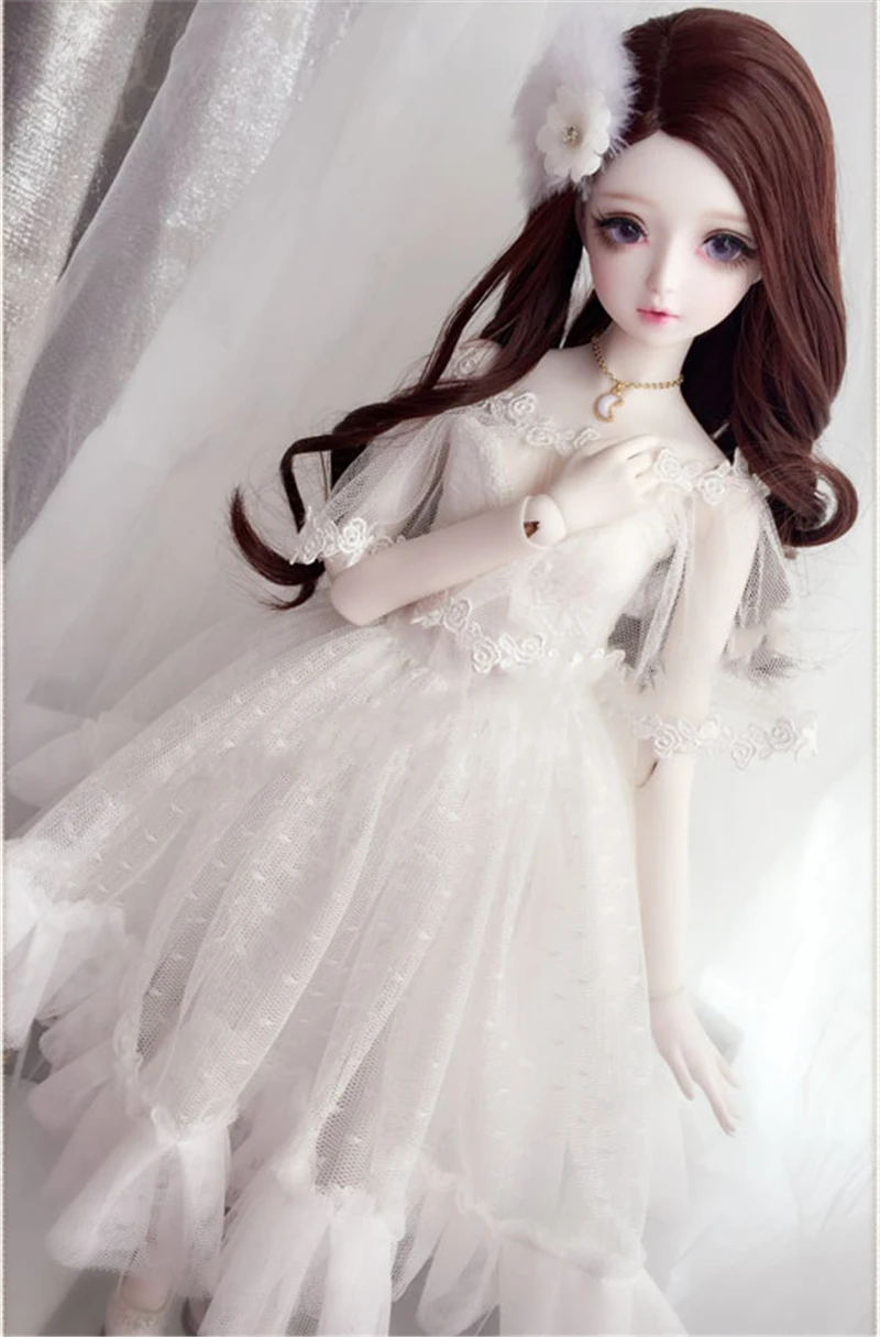 1/4 1/3 bjd кукла белое черное платье на заказ хвост красивые платья