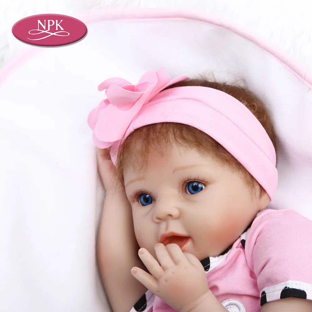 NPK 55 см кукла новорожденная силиконовая для новорожденных Bebe Reborn Menina 2018 модный