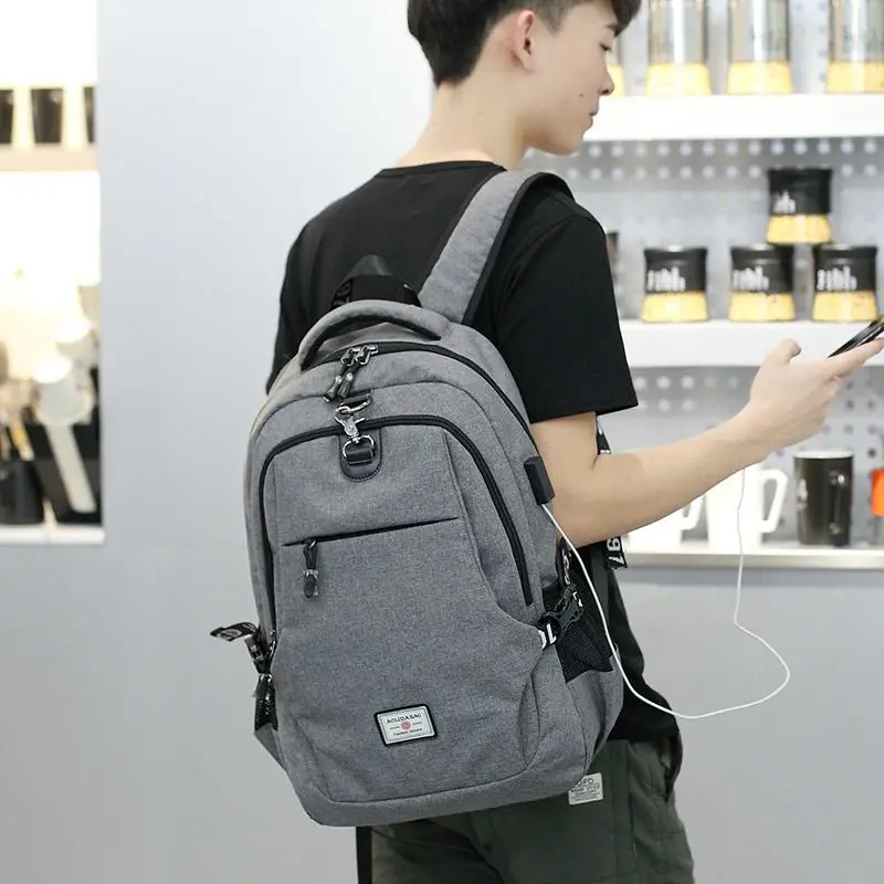 Мужской рюкзак-Антивор из ткани Оксфорд с USB-портом | Багаж и сумки