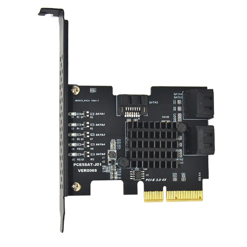 Sata Iii (6 Гбит/с) 5 портов Pci Express плата контроллера совместимый X4 X8 X16 материнская для