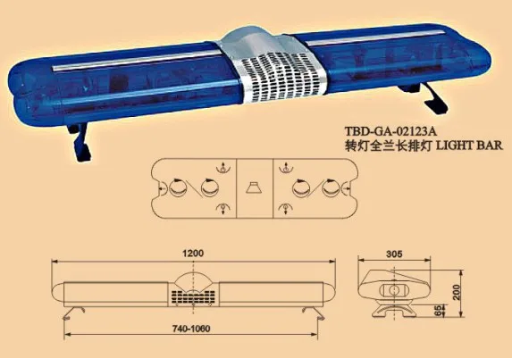 Выше star 12 V/24 V DC 120 см вращаться на аварийный светильник бар, предупреждающий светильник бар для полиции скорой помощи огня, водонепроницаемый