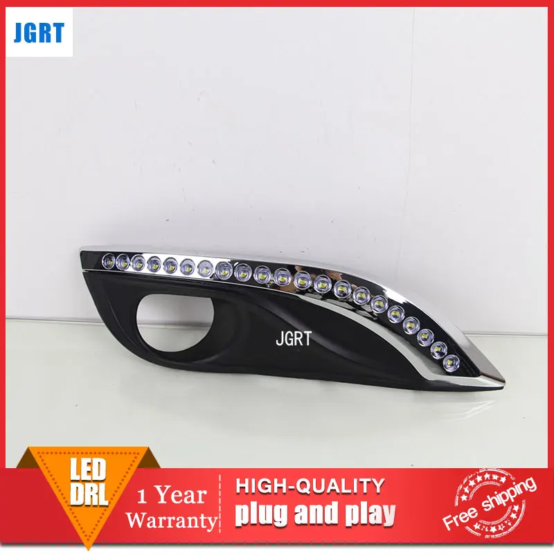 

car styling 2012-2014 For Peugeot 308 LED DRL For 308 led fog lamps daytime running light High brightness guide LED DRL