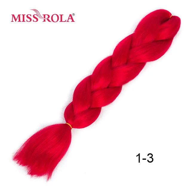 Miss Rola, 100 г, ультра большой Плетеный вязаный крючком, волосы для наращивания, 1 шт., 89 цветов, Ombre, синтетические, на крючках, косички, цвет волос - Цвет: P1B/27
