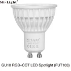MiLight GU10 4 Вт RGB + CCT светодиодная лампочка для прожектора FUT103 110 В 220 В полноцветный пульт дистанционного управления умная лампочка WiFi совместимая 4-зонная пульт дистанционного управления