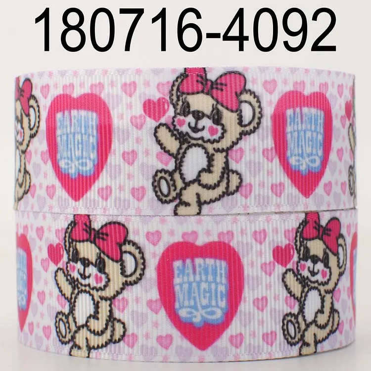 10 ярдов разные размеры корсажная лента с мультяшным медведем волшебная принтом