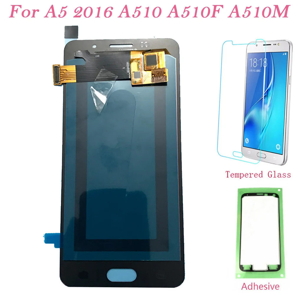 Тест ЖК экран AMOLED для Samsung Galaxy A510 сенсорный дигитайзер дисплей A5 2016 A510F A510M