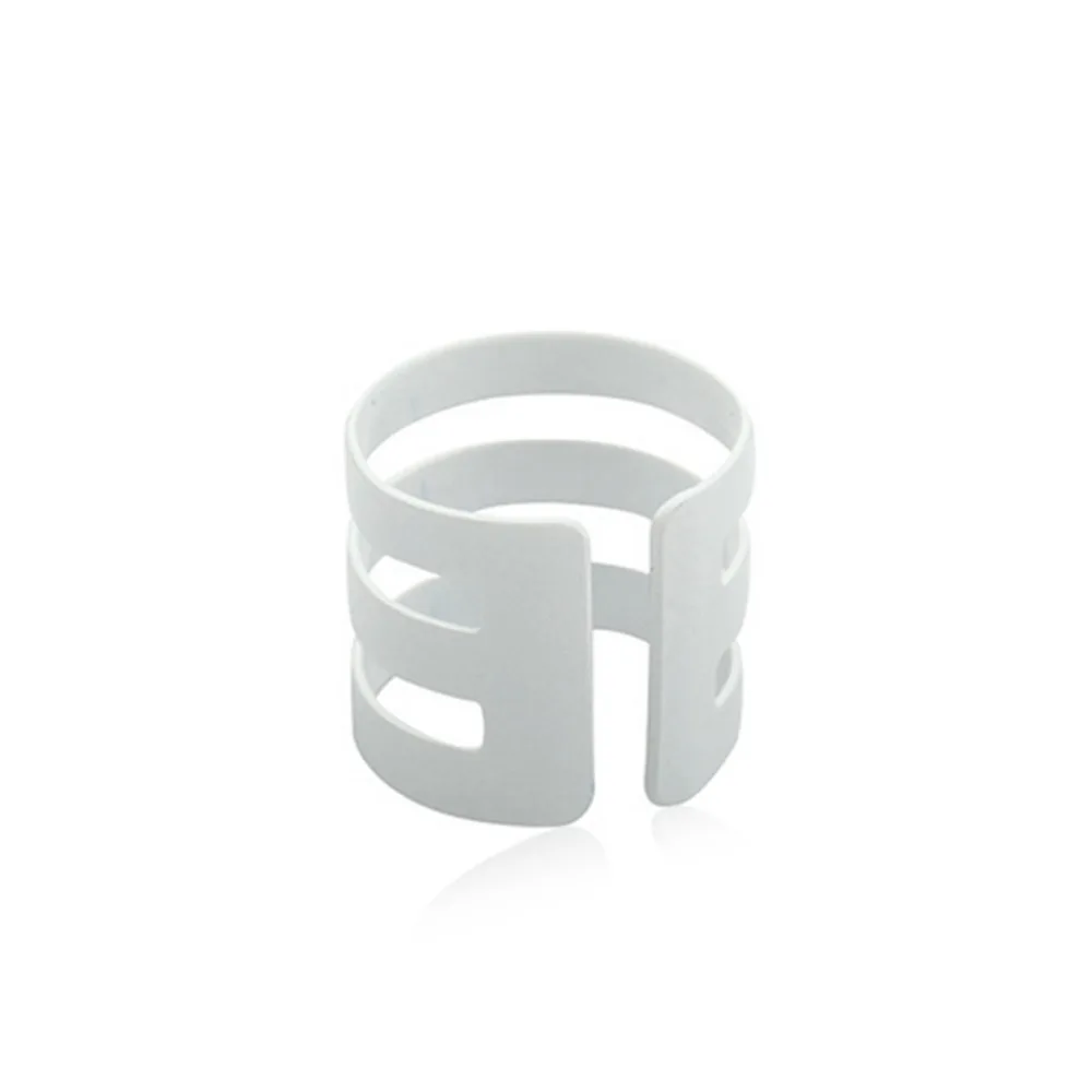 4 шт./компл. полые белые металлические перекрестные кольца открытый набор колец