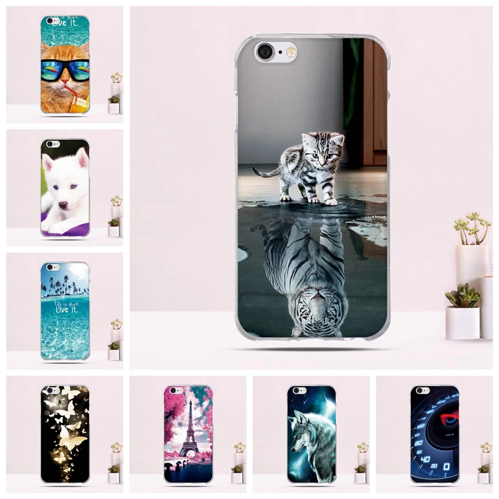 Задняя крышка для iPhone 6 6S силиконовый чехол из ТПУ чехлы телефонов Ультратонкий с