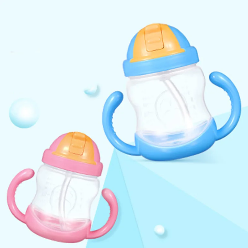 Детские Соска для кормления чашки новорожденных 280 мл тренировочные полосатые