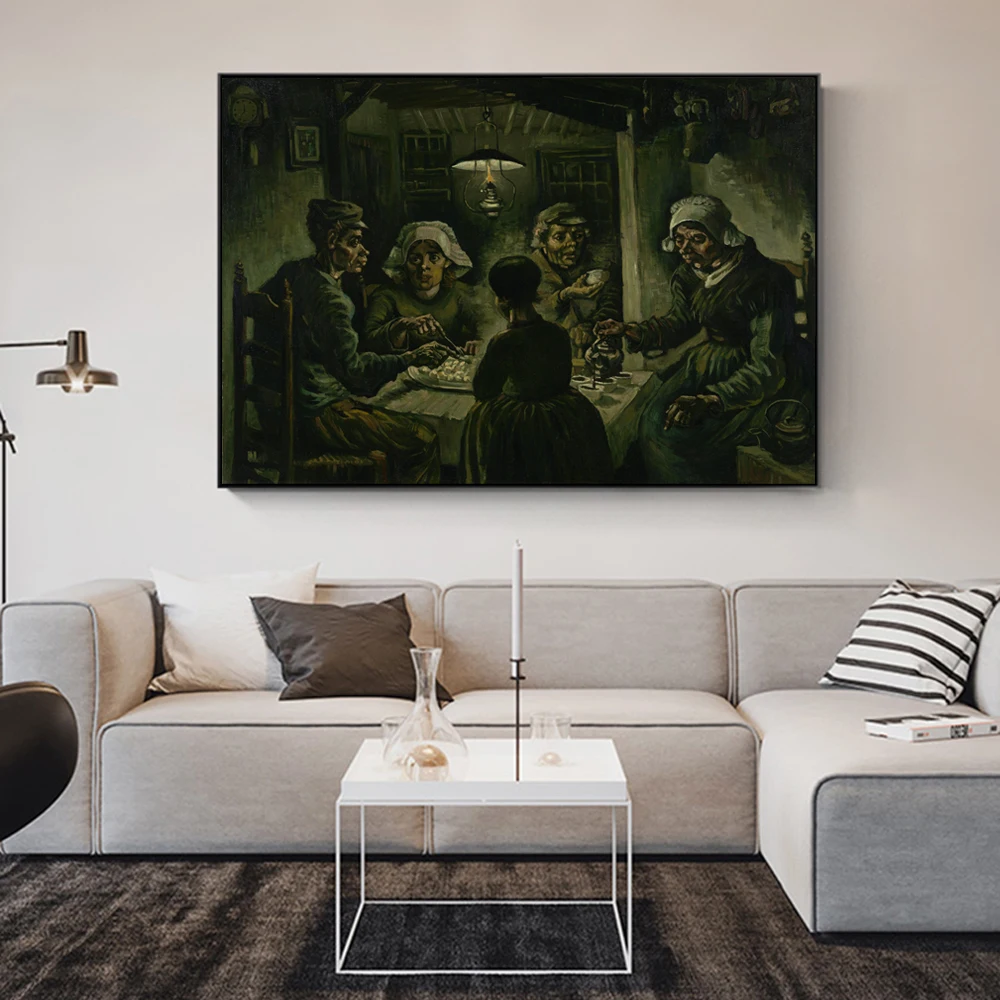 The Potato Eaters Oil Paintings By Van Gogh Print On Canvas Wall Art Prints Famous Artwork Reproductions Home Decoration | Дом и сад