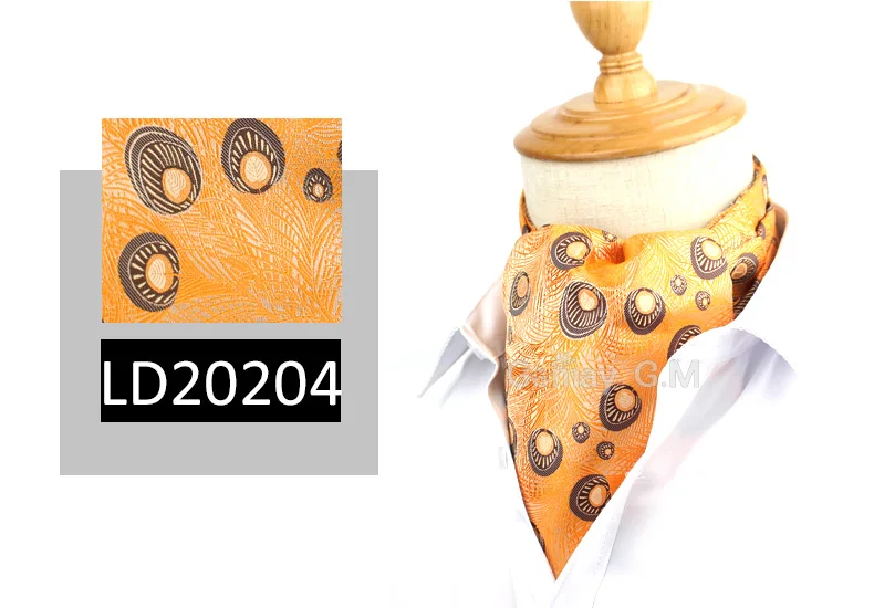 LD20204 Мужские галстуки, классический галстук Ascot для мужчин, резинка для волос, британский стиль, джентльмен, полиэстер, галстук для шеи, роскошные жаккардовые галстуки - Цвет: LD20204