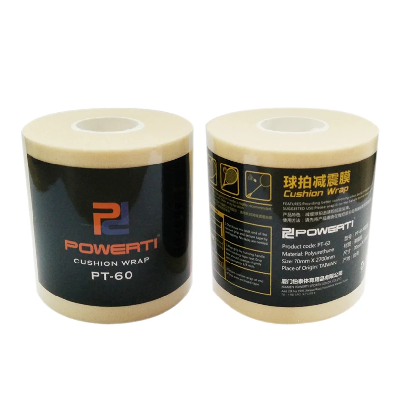 POWERTI Cushion Wrap Backing Film for Tennis/Badminton Racket Shock Absorbing Damping Waterproof 2pcs/lot | Спорт и развлечения