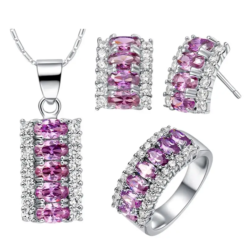 Модные доступные женские обручальные/свадебные комплекты ювелирных изделий из