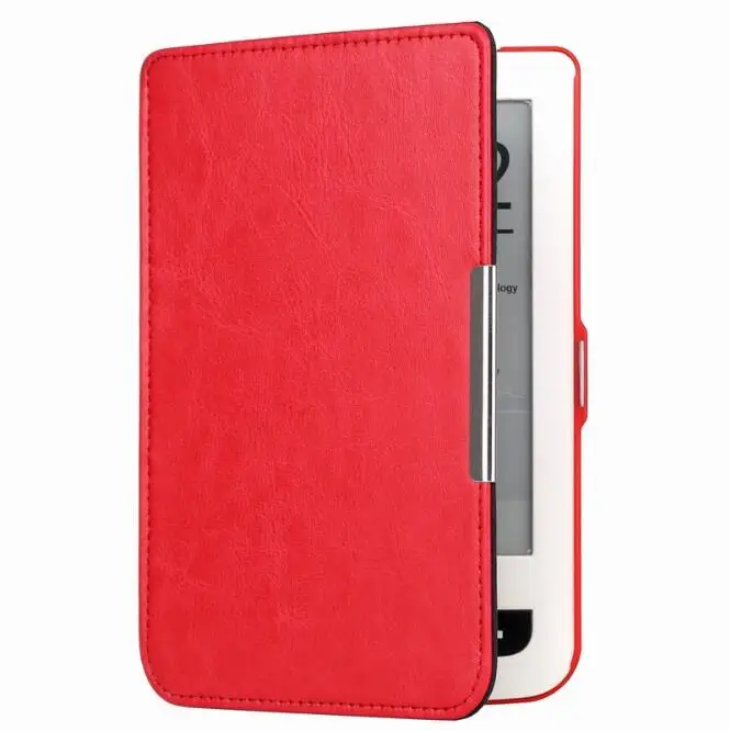 Красный Ультра тонкий защитный чехол для pocketbook basic touch lux 2 614/624/626 pocketbook 626 плюс искусственная кожа читалка чехол - Цвет: Красный