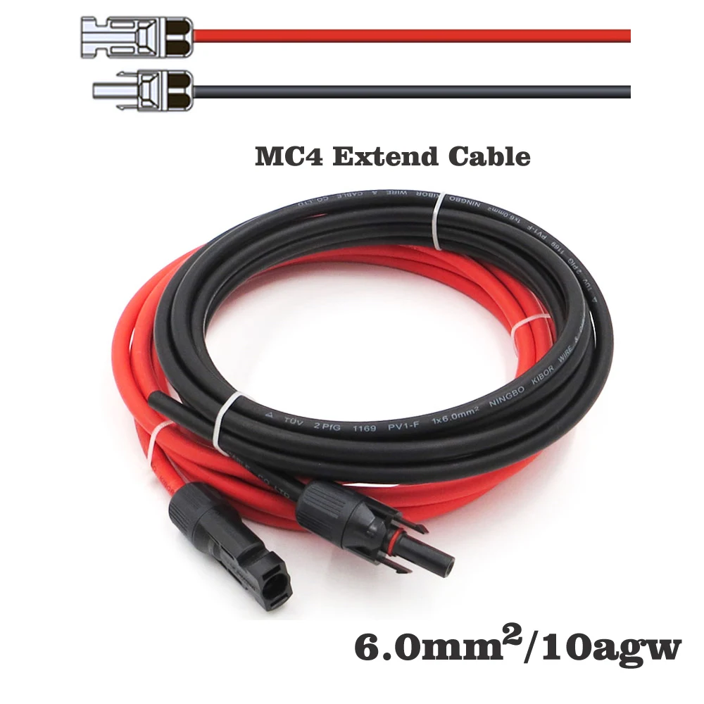 Панель солнечных батарей разъем 10AWG 1 м 2 м 3 м 5 м 10 м 6 мм2 кабель MC4 разъем Мужской Женский удлинитель подключения филиал красный черный расширение