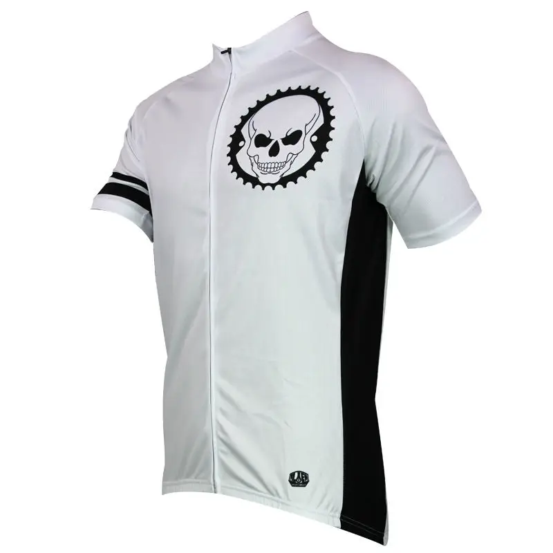 Новые Мужские Велоспорт Джерси Удобная Велосипед/Велосипед Рубашка Белый череп