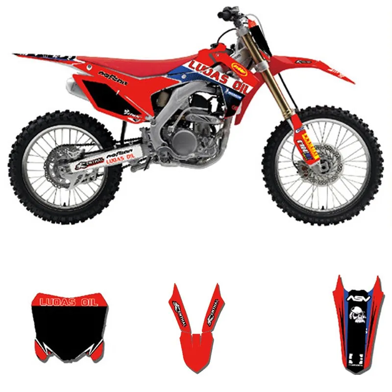 Индивидуальные номера полная графика фоны Наклейка Набор наклеек для Honda CRF250R CRF250- CRF 450 CRF450R 2013